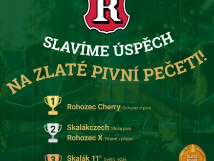 Pivovar Rohozec slaví úspěch na Zlaté pivní pečeti!